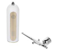 CRILSTYLEO 1ensemble Kit Aérographe Électrique Avec Compresseur Portable Pour Décoration De Gâteau Et Nail Art Pratique Avec Chargeur Et Design Voyage
