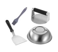CRILSTYLEO 1ensemble Set De Presse à Burger Inoxydable Avec Poignée Ergonomique Outil De Cuisine Pour Bbq Et Grillade Kit Pour Préparer Des Hamburgers Délicieux