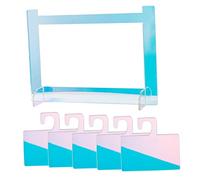 CRILSTYLEO 1ensemble Support Acrylique Pour Faux Présentoir Pratique Et Réutilisable Pour Salon De Manucure Accessoire Nail Art Avec Plaques De