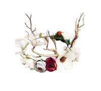 CRILSTYLEO 1pièce Couronne De Fleurs Lumineuse Pour Femme Décorative Simili Fleurs Pour Fête Mariage Et Carnaval
