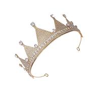 CRILSTYLEO 1pièce Couronne De Mariage Éblouissante Arc-ciel Pour Fête Anniversaire De Accessoire De Cheveux Pour Mariée or Diamant Blanc