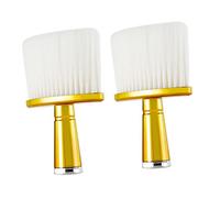 CRILSTYLEO 2 Pièces Brosse à Cheveux Coiffure Lisseurs Démêler Plumeau Tondeuse Enchevêtrement Bouclé Poil Coiffeur Évent Sèche-cheveux Démêlant Golden