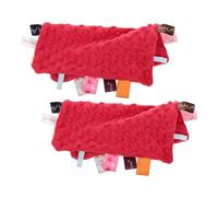 CRILSTYLEO 2 Pièces Mouchoir Doudou Bébé Doudou Taggy Serviette Apaisante Peluche Serviette Pour Changer Les Couches Jouets Apaisants Pour Bébés Couverture D'étiquettes De Bébé Éponge Green