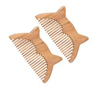 CRILSTYLEO 2 Pièces Peigne Brosse À Cheveux Naturels Masseurs De Cuir Chevelu Brosse À Cheveux Pour Hommes En Bois Marron