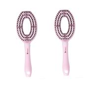 CRILSTYLEO 2 Pièces peigne de massage femme salon peignes massager brosse à cheveux démêlante cuir chevelu brosse à pour perruques synthétiques enchevêtrement Peigne de coiffure rose