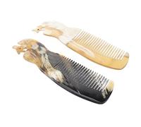 CRILSTYLEO 2 Pièces Peigne En Corne De Phénix Peigne Sain Peigne Naturel Grattoir Pour Cuir Chevelu Peigne Antipelliculaire Peigne En Corne Naturelle Buffle Peigne Démêlant Portable Cornes