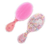 CRILSTYLEO 2 Pièces Peigne Pour Enfants Peigne à Paillettes Peigne à Dents Larges Pour Boucles Brosse Pour Enfants Brosse Bouclée Pour Tout-petits Peigne Licorne Peigner Les Dents Rose