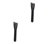 CRILSTYLEO 2 Pièces Pinceau De Maquillage Pinceau Fond De Teint Pour Maquillage Poudre Maquillage Noir Pinceau Contouring Noir Brillant Brosse à Plis Brosse à Taches Bionique Black