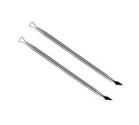 CRILSTYLEO 2 Pièces poussoir de cuticule d'ongle pedicure pédicure nail clipper poussoir de dissolvant de vernis à ongles clou nettoyant pour cuticules d'ongles repousseur de cuticule Silver