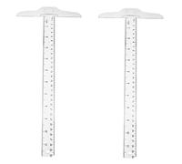 CRILSTYLEO 2 pièces Règle T Transparente Lot de Outil de Mesure Plastique Équerre Incassable pour Étudiants et Du Dessin