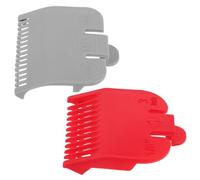 CRILSTYLEO 2 pièces Sabots de Tondeuse Petits Multifonctions pour Coupe Précise Guides Pratiques pour Cheveux Kit Professionnel pour Usage Salon et Domicile Gris Rouge
