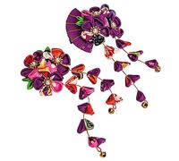 CRILSTYLEO 2 Pièces Style Cheveux Accessoires Accessoires Cheveux Clips Épingle À Cheveux Filles Cheveux Accessoires Kimono Cheveux Gemmes Pour