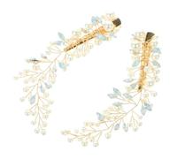 CRILSTYLEO 2pièces Barrette De Mariage Perles Et Rhinestones Accessoires Capillaires Élégants Pour Mariées Et Invitées