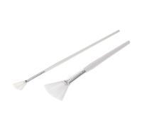 CRILSTYLEO 2pièces Brosse Éventail Pour Masque Facial Outils De Maquillage Cosmétiques Applicateur Bois Pour Soin Peau Brosse Réutilisable Pour Masque Sérum Et Peeling