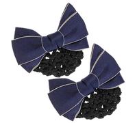 CRILSTYLEO 2pièces Filets à Chignon Professionnels Pour Femmes Avec Nœud Accessoires Pratiques Pour Coiffer Les Cheveux Toute Sécurité