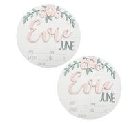 CRILSTYLEO 2pièces Panneau Pour Annonce De Naissance Signalisation Personnalisée Pour Prop Photo Pour Fête De Naissance Et Souvenirs Accouchement