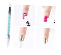 CRILSTYLEO 3pcs Pinceaux En Silicone Pour Nail Art Outils De Manucure à Double Extrémité Pour Gel UV Pinceau De Sculpture Et Dotting Set De Manucure