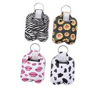 CRILSTYLEO 4 Pièces Ensemble De Flacons De Parfum Lotions Pour Les Mains Accessoires Conteneur Porte-clés Mini Bouteilles De Voyage Conteneurs De Voyage Mini-lotion Rechargeable Liquide Abdos