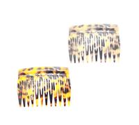 CRILSTYLEO 4 Pièces Peigne Léopard Français brosse à cheveux pour femme accessoires de cheveux pour filles hairpin hair clip peignes latéraux pour cheveux imprimés léopard peigne frange