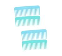 CRILSTYLEO 4 Pièces Peigne Plat Épais à Dents Larges Poil Diffuseur Moustache Brosse à Lisser Les Cheveux Enchevêtrement Démêlant Laveur De Corps Rat Ailette Peignes Buse Curling Plastique