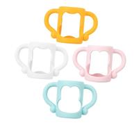CRILSTYLEO 4pièces Bouchons De Biberon Poignées Universelles Pour Biberons Accessoires Pratiques Pour Allaitement Et Développement De Autonomie Des Design Ergonomique Et Facile à