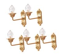 CRILSTYLEO 5 Pièces Applique Murale pour Maison De Poupée Mini Mini Applique Lumineuse Lumineuse Applique Murale Extérieure Lumières Maison De Poupée Jouets Lumineux Lampadaires LED