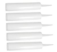 CRILSTYLEO 5 pièces Tubes de Calfeutrage Vides Universels Rechargeables pour Bricolage Outils Détanchéité pour Joints Carrelage Fenêtres et Surfaces Irrégulières