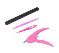 CRILSTYLEO 500pièces Faux Transparent Manucure Outils Kit Complet Pour Manucure à Pratique Et