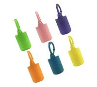 CRILSTYLEO 6 Pièces Protecteur pour Huile Essentielle Bouteilles De Voyage Porte-clés Lanière Liquide Porte-clés Porte-Bouteilles Porte-clés Soupe à La Main Porte-clés Bouteille Vide