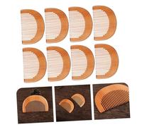 CRILSTYLEO 8pièces Peigne Bois Anti-statique Pour Coiffure Féminine Peigne Portable Bois Pour Massage Et Soins Capillaires