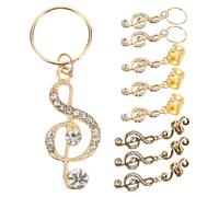CRILSTYLEO 9pièces Accessoires De Cheveux Braid Cuffs Avec Notes De Musique Pour Dreadlocks Et Tresses Bijoux De Coiffure Élégants Pour Femmes
