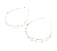 CRILSTYLEO Accessoires Mariage 2pcs Bandeaux Étoiles Femme Bandeau Cheveux Métal Serrage-tête Décoration Cheveux Bal