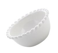 CRILSTYLEO Assiette à Dessert Céramique avec Motif Perlé Bol de Service Pratique et Léger pour Présentoir Fruits et Pâtisserie Assiette de Cuisine Multifonctionnelle pour Repas Quotidiens