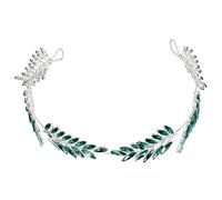 CRILSTYLEO Bandeau en cristal de feuille casque en strass accessoires de cheveux de mariage hair charms hair toppers accessoire cheveux mariée bijoux de tête pour femmes bandeau diadème Green