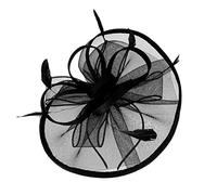 CRILSTYLEO Bandeau En Maille À Plumage Pour Femmes Coiffe À Plumage Voile En Maille Chapeau Bibi Pour Occasions Spéciales