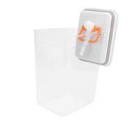 CRILSTYLEO Boîte De Poudre De Lait Doseuse Bocal De Rangement Empilable Pour Bébé Pot À Céréales Portable Couvercle Poussoir Hermétique Récipient Alimentaire Transparent