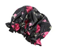 CRILSTYLEO Bonnet en satin élégant pour dormir bonnet élastique doux pour femme couvre-chef à double couche qui empêche les enchevêtrements de cheveux