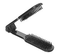 CRILSTYLEO Brosse Lissante Double Face Antistatique Brosse Pince à Lisser Cheveux pour Femmes Outil de Coiffage Portable pour Lisser et Coiffer Design Noir