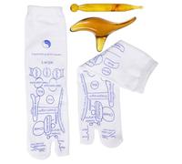 CRILSTYLEO Chaussettes de Massage Acupression avec Stick de Massage de Chaussettes Acupuncture pour Stress Fatigue Confortables et Élastiques pour Maison Voyages