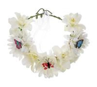 CRILSTYLEO Couronne De Fleurs Bohémienne Diadème Fleurs Artificielles Pour Mariage Décoration De Plage Et Fête Élégant Et Confortable Pour Femmes Et Filles