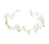 CRILSTYLEO Long Serrage Tête De Mariée En Perles De Cristal Postiche De Mariée Vigne De Cheveux De Mariage