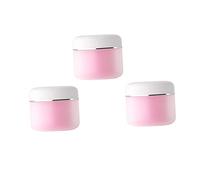 CRILSTYLEO Lot de 3 Mini Boîtes à Crème Rose Contenants Cosmétiques Portables Récipients pour Maquillage pour Voyage 100G