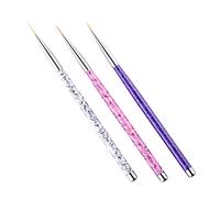 CRILSTYLEO Lot De 3 Pinceaux Pour Vernis Gel Et Nail Art Pinceaux De Détail Pour Dessiner Des Motifs Floraux Faciles à Tenir Pour Anniversaire Noël Thanksgiving Halloween