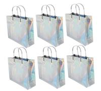 CRILSTYLEO Lot De 6 Fourre-Tout Réutilisables avec Poignée Et Pochette De Rangement pour À Livres pour Une Utilisation Quotidienne Demoiselle d'honneur