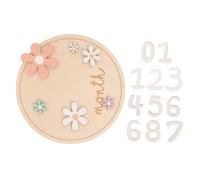 CRILSTYLEO Panneau De Naissance Cartes Pour Bébé De 12 Mois Panneau Dannonce De Bébé En Bois Décoration De Chambre Denfant