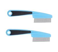 CRILSTYLEO Peigne À Dents Fines Pour Femmes Brosse Antipelliculaire Pour Animaux De Compagnie Poils Humains Acier Inoxydable 2 Pièces