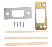 CRILSTYLEO Plaque de Renfort Métallique Épaisse pour Porte avec Double Acier Plaque de Gâche pour Pêne Dormant Résistante et Décorative pour Portes