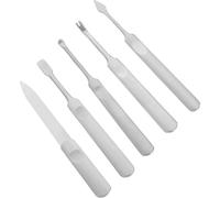 CRILSTYLEO Set De Manucure En Acier Inoxydable Kit De Coupe Ongles Avec Lime Racleur De Callosité Fourche à Peau Morte Et Cure Oreilles Outils De Manucure Complet