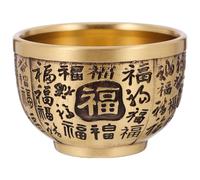 CRILSTYLEO Tasse en Laiton Vintage Coupe à Vin Décorative Coupe De Vin du Temple Bol De Fortune Coupe du Temple Tasse De Thé Chinoise Calice Coupe Catholique Tasse Décorative Bassin d'argent