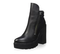 Crime London, 32180A15B, Chaussures Bottes Zip Talon Plateau, Mode Mode Cuir, Noir , 39 EU
